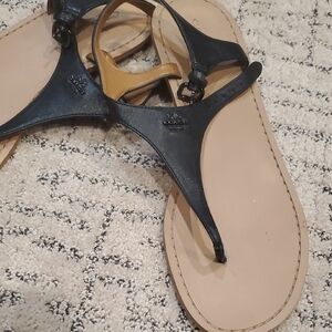 Coach Black Leather Women's Sandals